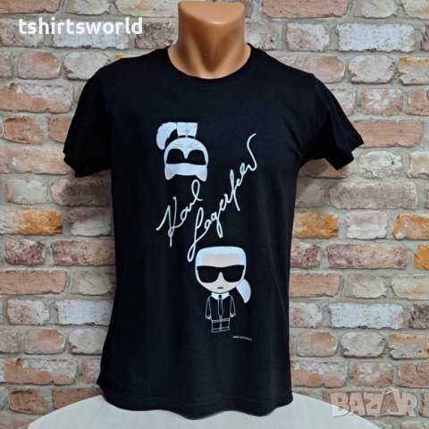 Нова мъжка тениска с дигитален печат Karl Lagerfeld, снимка 1 - Тениски - 42649228