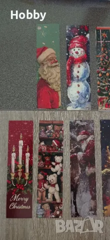 Коледни книгоразделители, снимка 6 - Ученически пособия, канцеларски материали - 47640557