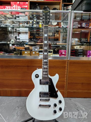 Електрическа китара цвят бял, снимка 1