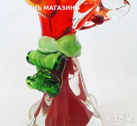 МУРАНО - MURANO - статуетка куче фигура изцало от цветно стъкло етикет , снимка 14 - Други ценни предмети - 47777567