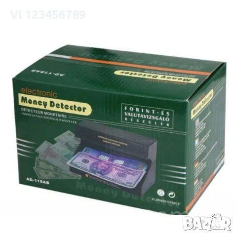 Портативен детектор за банкноти АD 118 АB, UV фенер,, снимка 4 - Друго търговско оборудване - 53813407