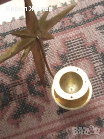 Месингов свештник 17048, снимка 7 - Антикварни и старинни предмети - 53637726