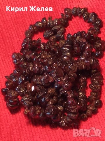КОЛИЕ НАТУРАЛЕН ТЪМНО-ЧЕРВЕН ГРАНАТ РЯДКО 71611, снимка 4 - Колиета, медальони, синджири - 29546529