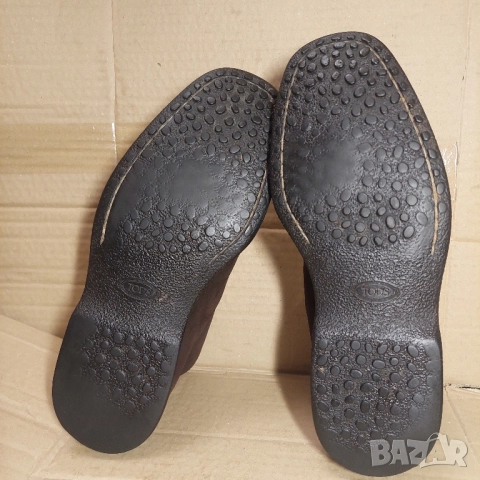 TOD'S Модел CHUKKA велурени луксозни боти номер 43, снимка 10 - Мъжки боти - 52459865