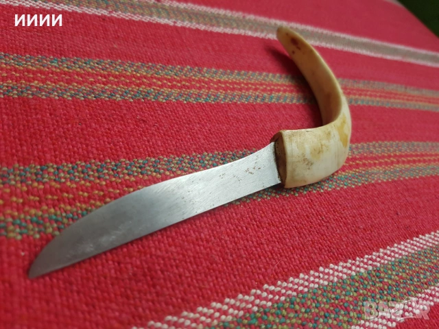 Нож глиганска бивна, снимка 2 - Антикварни и старинни предмети - 53394374