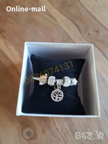 Луксозна дамска гривна Дървото на живота с 5 талисмана, снимка 3 - Гривни - 49258376