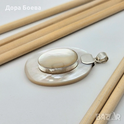 Сребърен медальон: "Сирена", снимка 3 - Колиета, медальони, синджири - 52311473