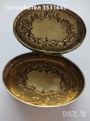 Сребърна кутийка за енфие или хапчета 27гр., снимка 3 - Колиета, медальони, синджири - 42514297