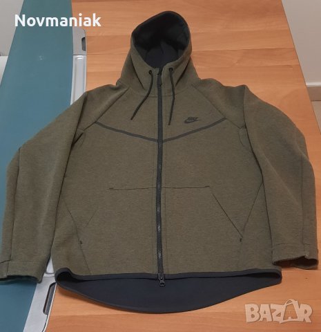 Nike Tch Flc Wr Hoodie Fz Olive-Като Ново, снимка 9 - Спортни дрехи, екипи - 41141317