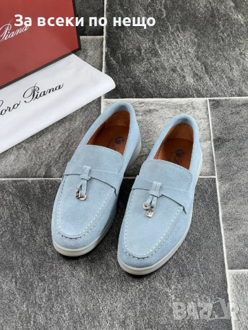 Loro Piana Дамски Светло Сини Ежедневни Обувки Естествена Кожа🥿Дамски Мокасини Лоро Пиана Код E552, снимка 2 - Дамски ежедневни обувки - 50824606
