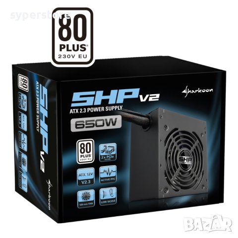 Захранване за настолен компютър Sharkoon SHP V2 550W ATX SH0039, снимка 4 - Захранвания и кутии - 41587237