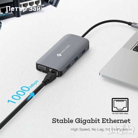 NOVOO 9 в 1 R9 USB C ХЪБ, снимка 4 - Друга електроника - 40816574
