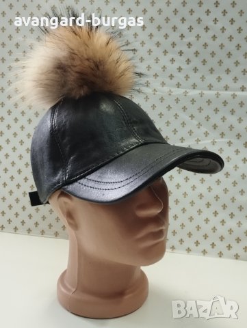 Дамска кожена шапка - 10 avangard-burgas , снимка 3 - Шапки - 44242334