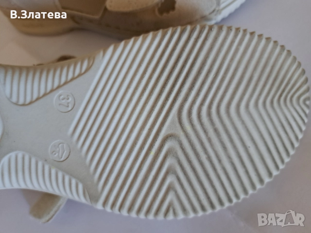 Сандали бежеви RIEKER №37,естествен велур, снимка 5 - Сандали - 51512155