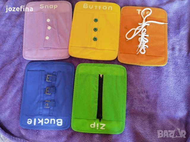 Комплект за деца за упражняване на връзки,копчета и тн.