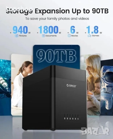 НАЛИЧНА нова, тествана докинг станция ORICO 5 Bay с 5 слота до 90tb, снимка 8 - Друга електроника - 51589013