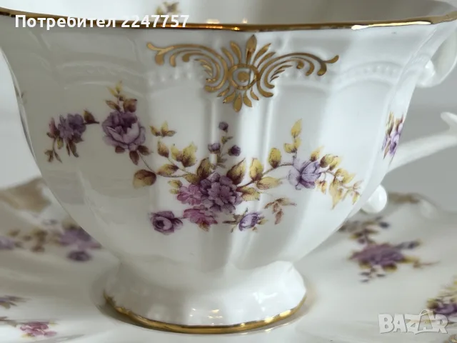 Елегантен порцеланов двоен сет за чай "SD Luxury" Bone China, снимка 6 - Антикварни и старинни предмети - 56097286