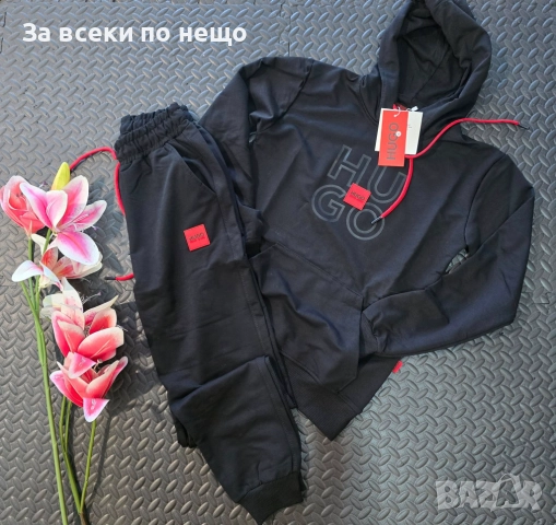 Hugo Boss Дамски Черен Спортен Комплект🔝Дамски Спортен Екип Хуго Бос Код VL-159, снимка 2 - Спортни екипи - 52224655