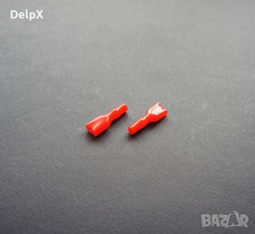 Капачка/маншон за кабелна обувка силиконова червена 6,3mm