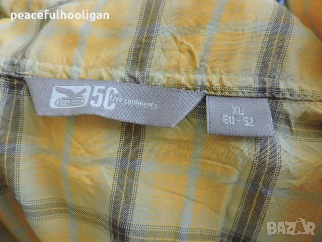 Salewa - мъжка карирана риза за спорт и туризъм  с къс ръкав размер XL , снимка 10 - Ризи - 50837614