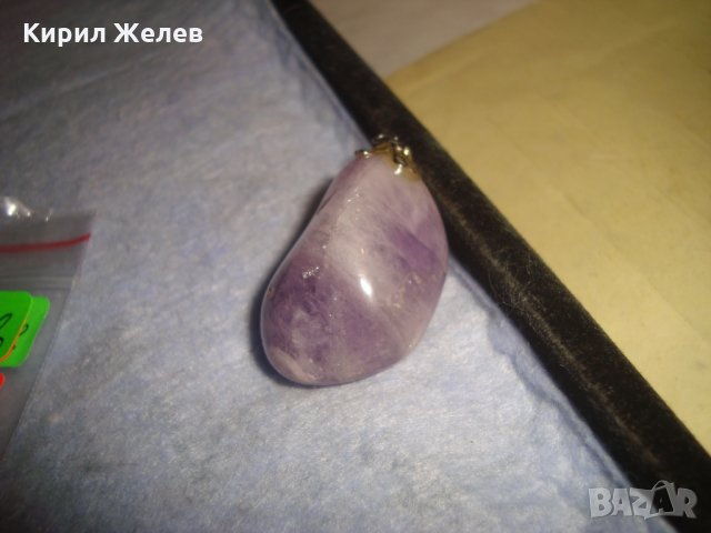 СТАР АРТ ДЕКО СКЪПОЦЕНЕН МЕДАЛЬОН от ШЛИФОВАН НАТУРАЛЕН АМЕТИСТ 71651, снимка 5 - Колиета, медальони, синджири - 35996810
