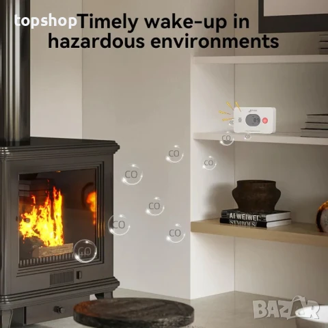 Нов CPVAN аларма с детектор за въглероден окис, 3-в-1 CO детектор 10 години живот на сензора..., снимка 9 - Друга електроника - 50552467