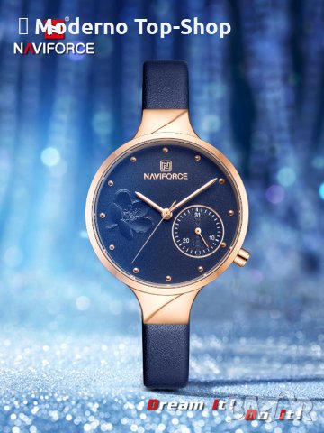 Дамски часовник NAVIFORCE Feminino Blue/Gold 5001L RGBEBE., снимка 12 - Дамски - 34751327
