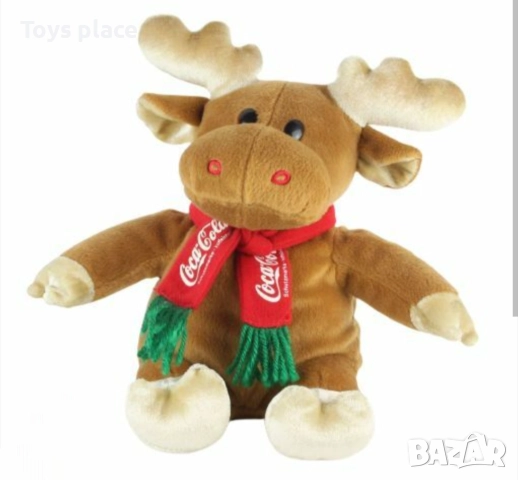 Винтидж коледен пеещ елен Кока кола Coca Cola 