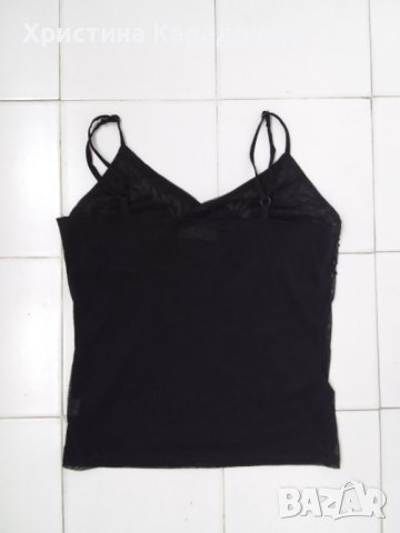 Комлект черен потник и плетена блуза, снимка 3 - Потници - 41396897