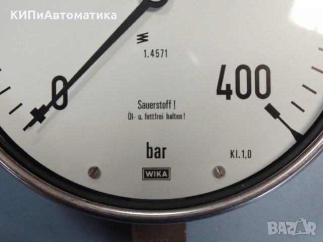 Манометър WIKA Ф 160, 400 bar, снимка 3 - Резервни части за машини - 34450709