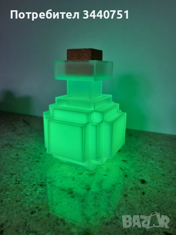 Minecraft Светеща Бутилка с Отвара , снимка 6 - Играчки за стая - 53723092