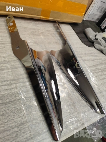 Стоманени хромирани дефлектори за предна вилка на мотор, снимка 6 - Части - 53757449