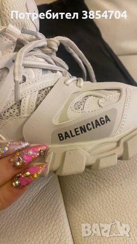 сникърси Баленсиага*37*BALENCIAGA women's track trainers in white*, снимка 7 - Маратонки - 42363148