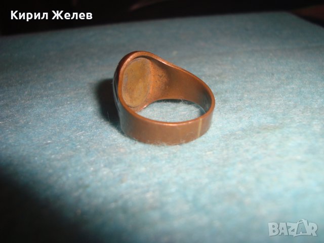 СТАРИНЕН БРОНЗОВ ПРЪСТЕН МАЙСТОРСКА РЪЧНА ИЗРАБОТКА КЛАСИЧЕСКИ МОДЕЛ 26795, снимка 4 - Антикварни и старинни предмети - 34831100