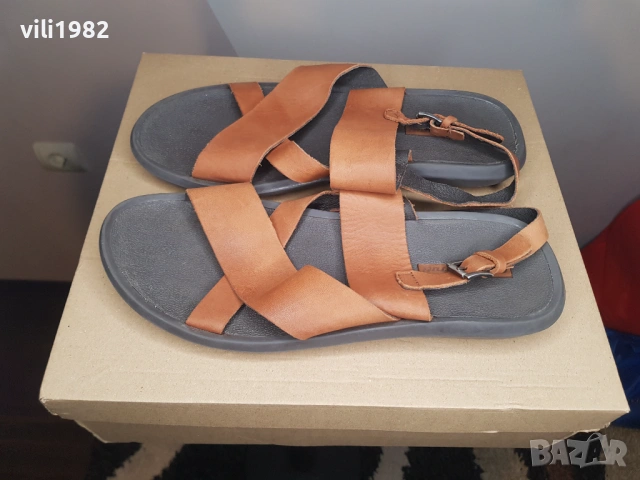 Мъжки сандали Gino Cherruti естествена кожа номер 42, снимка 2 - Мъжки сандали - 53855006