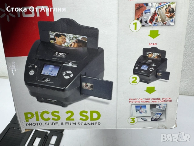 Скенер ION Pics 2 SD Photo/Slide and Film Scanne, снимка 7 - Друга електроника - 53617467