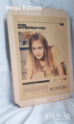 Дървена декоративна дъска Girl,interrupted / Луди години , снимка 2 - Картини - 39429779