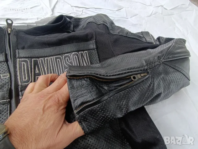 Ново кожено яке Harley Davidson L / Харлей Дейвидсън, снимка 10 - Якета - 56182432