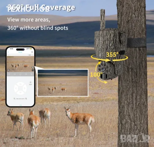 Ловна камера със соларен панел P600 - 4G въртяща соларна ловна камера с нощно виждане , снимка 2 - IP камери - 56110912