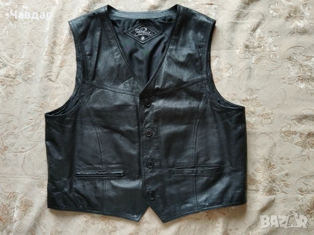 Кожен елек Jo Ricco - размер XL/XXL, снимка 2 - Други - 51679246