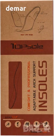 TOPSOLE Ортопедични Стелки, Подпомагащи Плантарния Фасциит, 35-36, снимка 8 - Други - 49789824