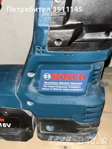 Bosch акумулаторен комплект от 4 части, перфоратор, ударен гайковерт, ъглошлайф и винтоверт , снимка 4 - Куфари с инструменти - 55861908