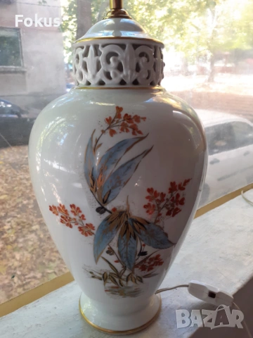 Голяма порцеланова лампа ROSENTHAL порцелан бронз, снимка 7 - Антикварни и старинни предмети - 53408727