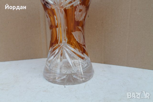 Кристална ваза бохемия, снимка 7 - Антикварни и старинни предмети - 41646294