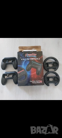 Пълен Комплект Аксесоари 4-в-1 за Nintendo Switch 2 – HEYSTOP (2бр. Волани + 2бр. Ръкохватки), снимка 5 - Аксесоари - 53697005