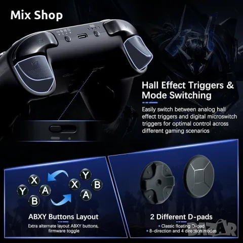 Нов Контролер GuliKit TT MAX за Switch 2/1, PC, Android, iOS, SteamOS (черен), снимка 5 - Аксесоари - 55987017
