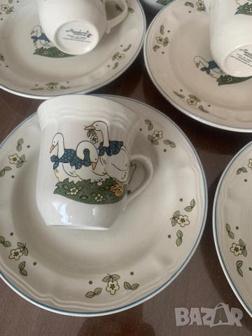 Чаши и десертни чинии с патки* 6 броя, снимка 2 - Сервизи - 53851427