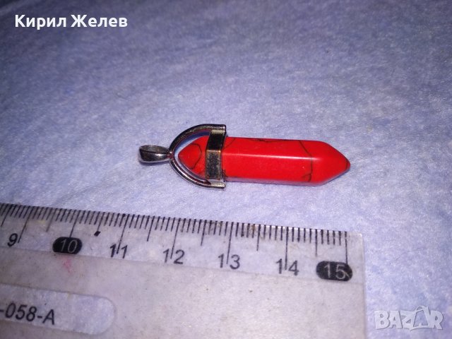 МОДЕН АРТ МЕДАЛЬОН ПЕНДАНТ ВИСУЛКА от ШЛИФОВАН ПОЛУСКЪПОЦЕНЕН КАМЪК 38637, снимка 5 - Колиета, медальони, синджири - 41622863