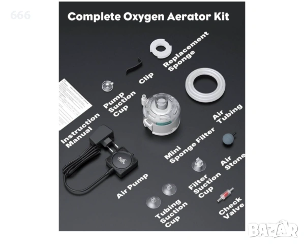 Мини аквариумна въздушна помпа, снимка 7 - Други стоки за дома - 53417387