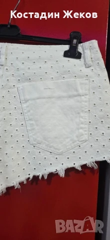 Дамски оригинални къси панталонки дънкови. Като нови. ZARA , снимка 3 - Къси панталони и бермуди - 50911142